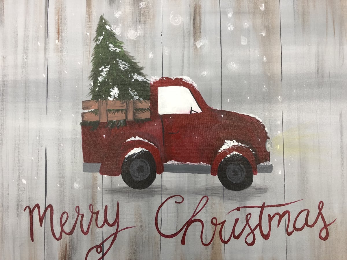 Red Christmas Truck with Niki!👍👍 Photo