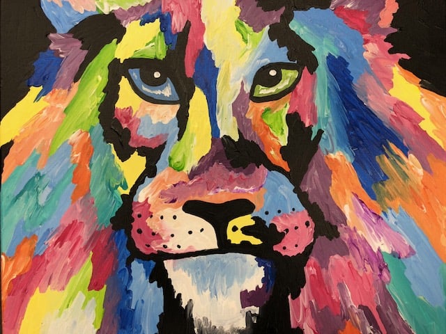 Colorful Lion with Niki!👍👍👍 Photo
