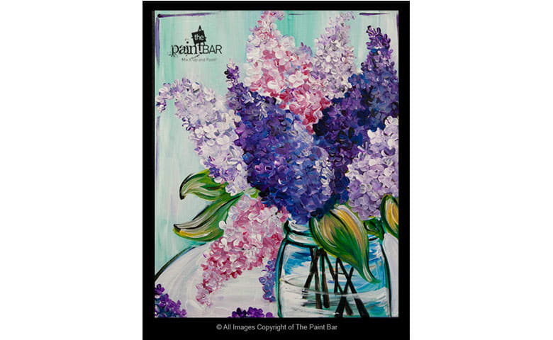 Lilacs In A Mason Jar Wine Wednesday 1st Glass Included With