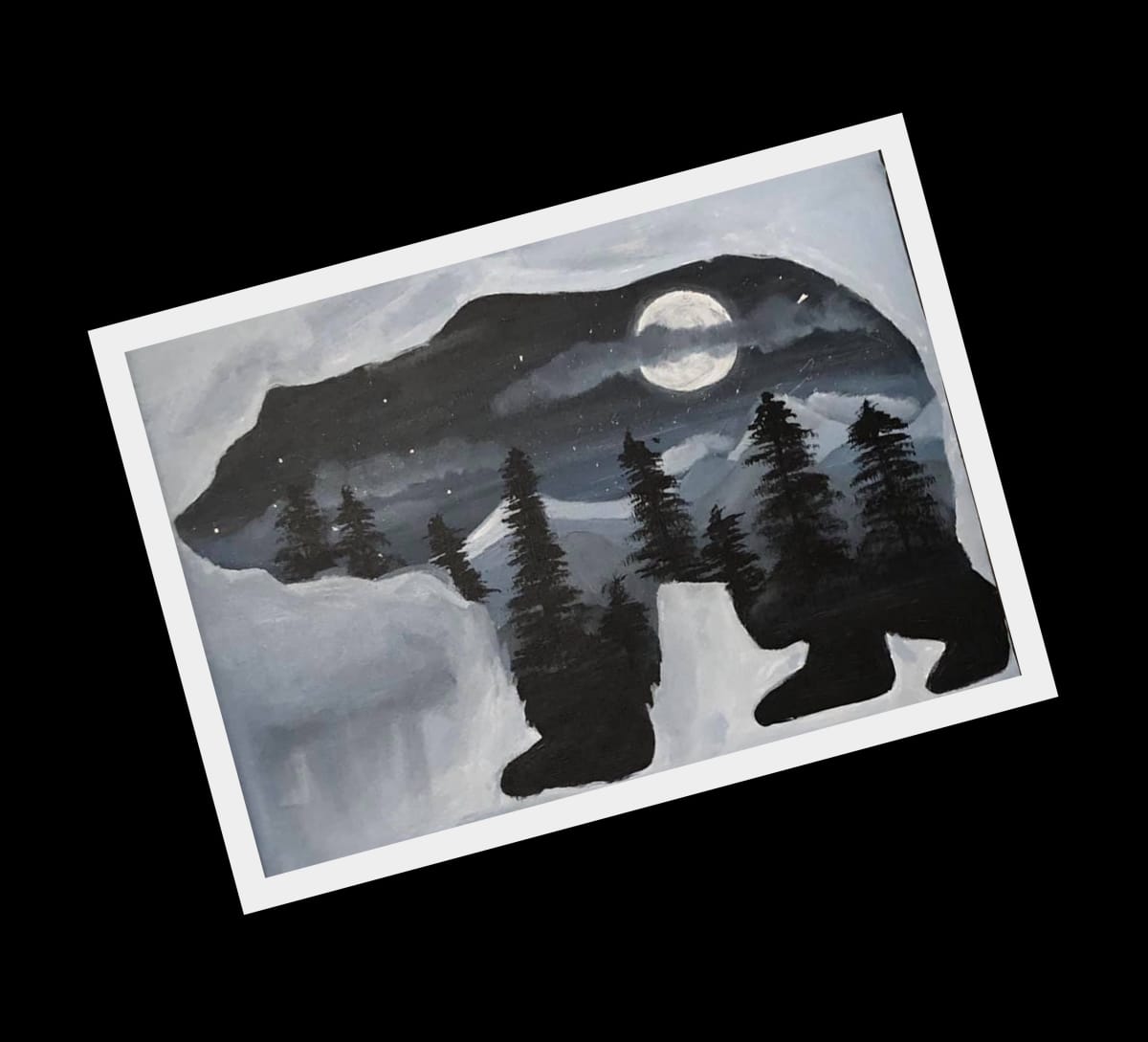 Bear In The Night Sky 16x20 Canvas Ages 12 And Up Welcome