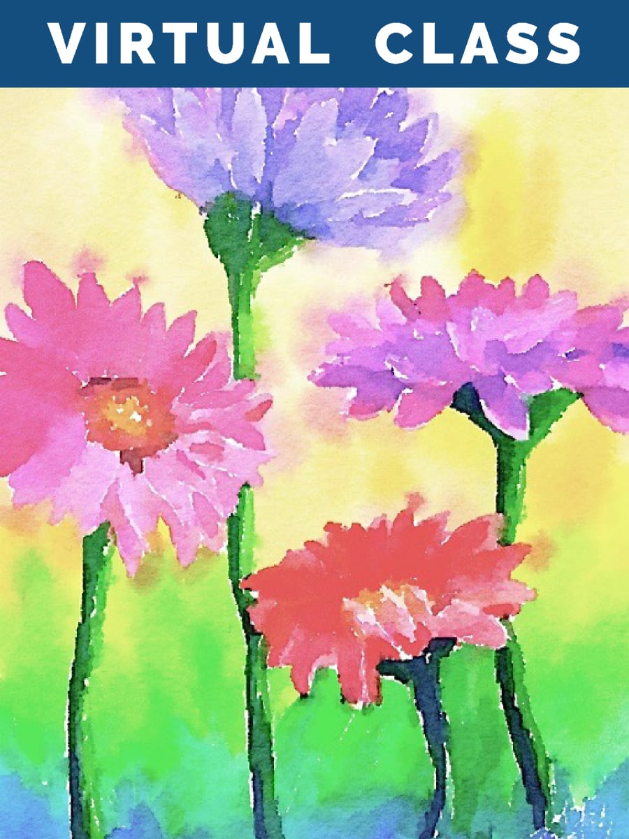 Live Virtual Watercolor Class Happy Hour Option To Order A Take
