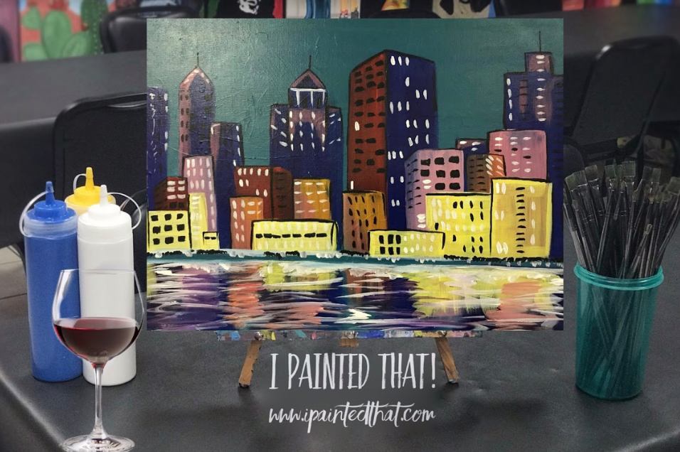 Paints Pints At Craft Social Artist Eleno Offsite Event