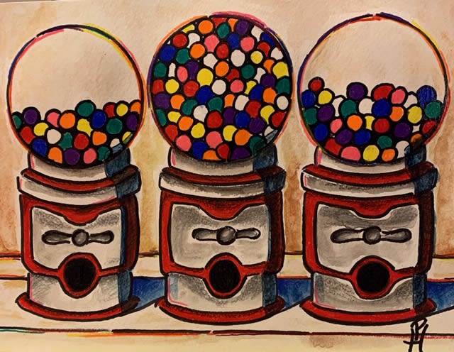 Gumball Machine Drawing - Make an opening at the top. - jule-freedom