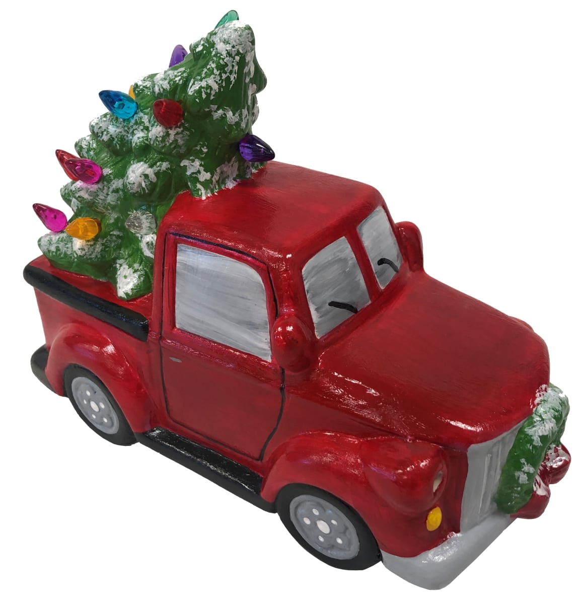 Ceramic Light Up Christmas Tree Truck Pig Pounder Brewery Sip Paint Class Or To Go Kit