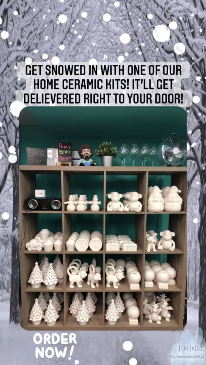 Pre Snow Storm Delivery! Ceramic "At-Home Paint Kit” Photo