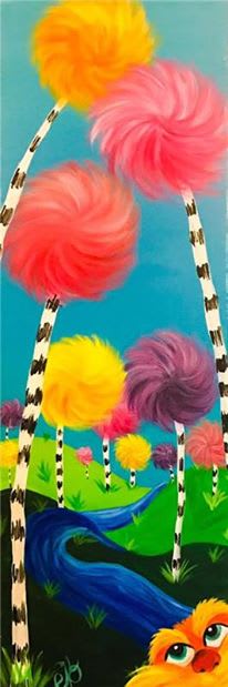 In-Studio and Online: Truffula Trees 10x30 Canvas with EMMA Photo