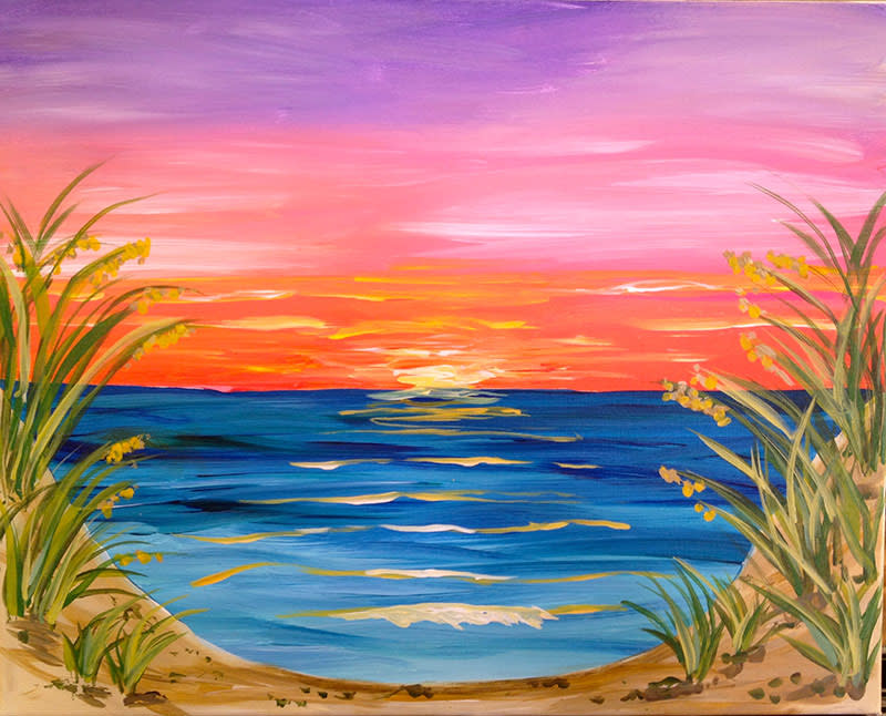 VAN GOGH VINO Sip & Paint (In-Studio) - Beach Sunset Photo