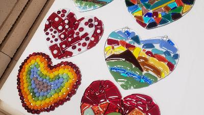 Children's Mother's Day Glass Hearts Ages 6+  $20 Photo
