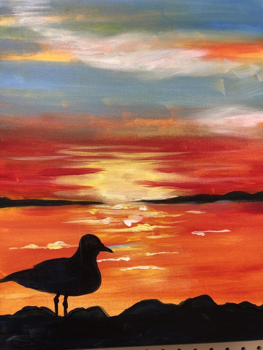 Sunset Seagull with Lindsay!👍👍👍 Photo