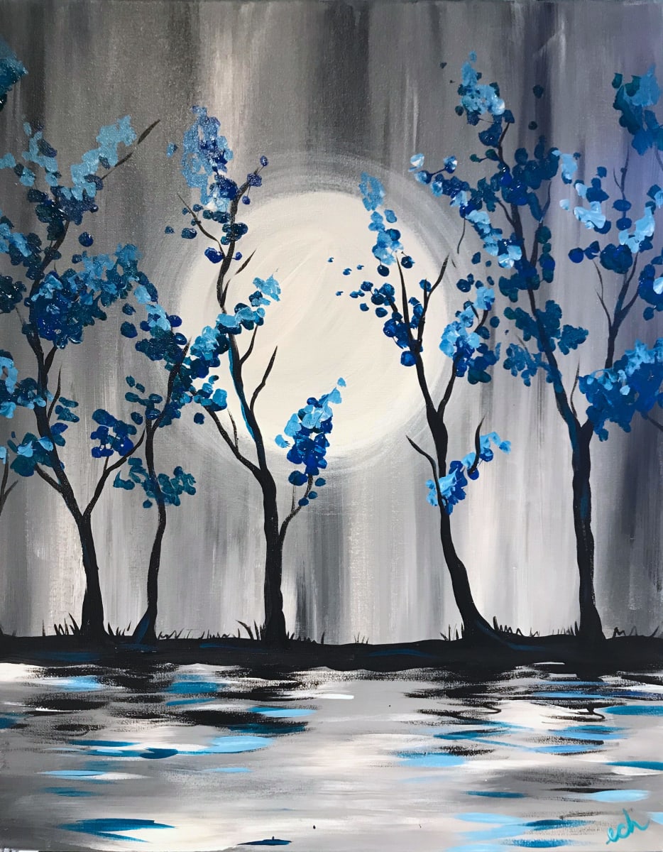 Full Moon Reflection with Emma Photo