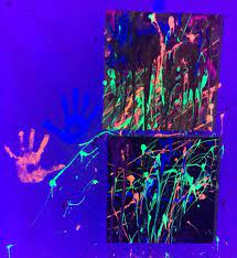 Black Light Splatter Art