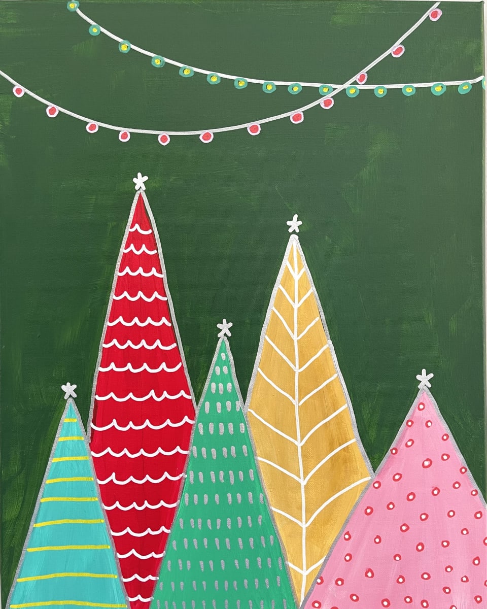 Art & Vino "Retro Christmas Trees" Photo