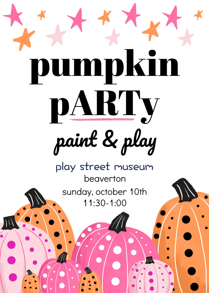 PUMPKIN PAINT AND PLAY- PLAY STREET BEAVERTON Photo