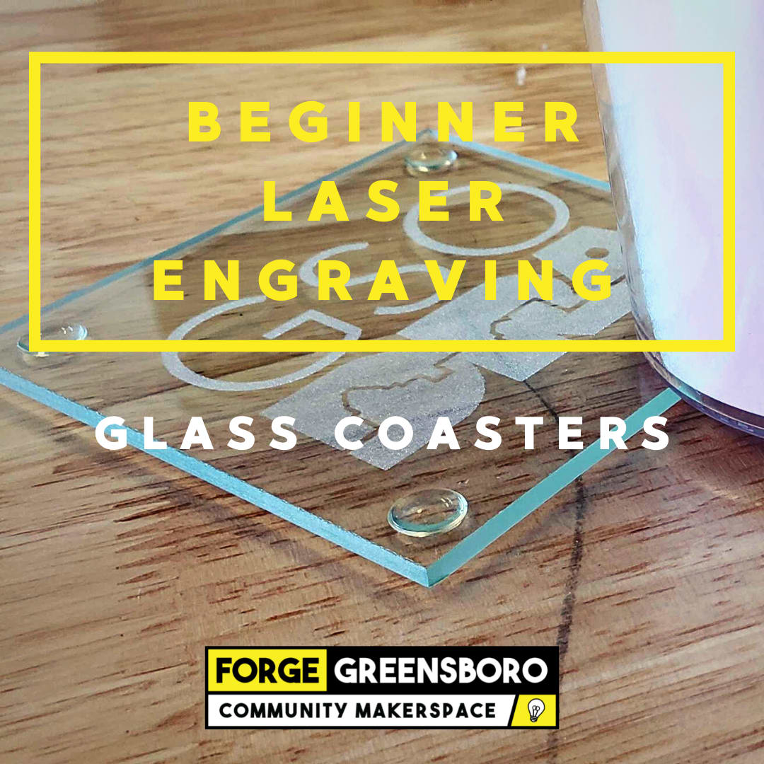 Beginner Laser Engraving: Glass Coasters Photo
