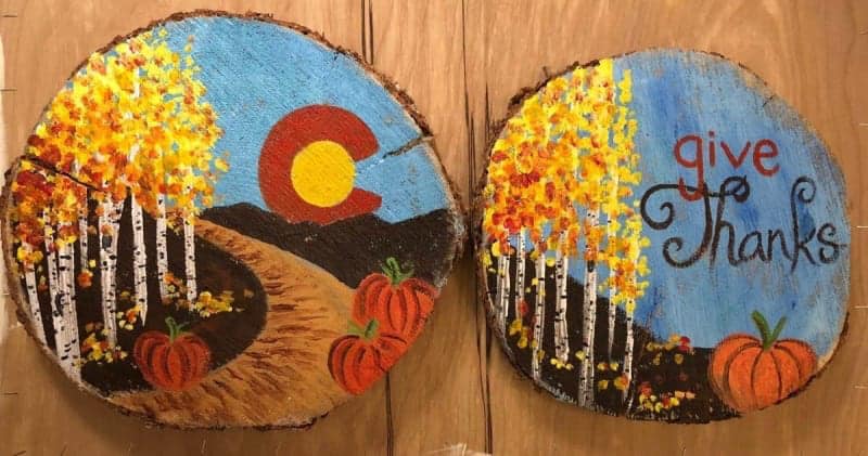 Sangria Saturday: Fallorado Wood Slice Class with TESSA Photo