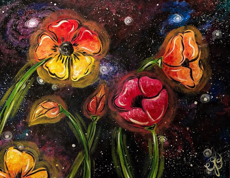 GUYS PAINT FREE Park Meadows - Space Flowers with Britt Photo
