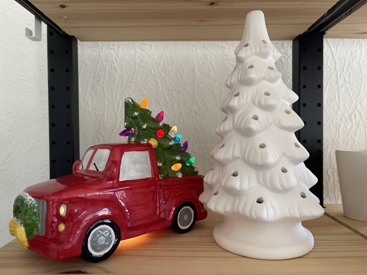 Christmas Tree Truck Pottery Painting Party Photo