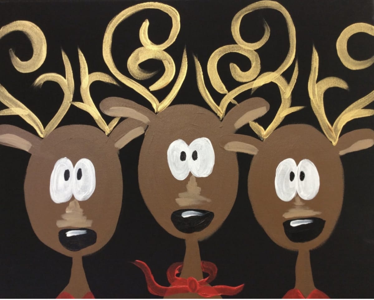 Kid's Painting Party- 3 Reindeer Photo