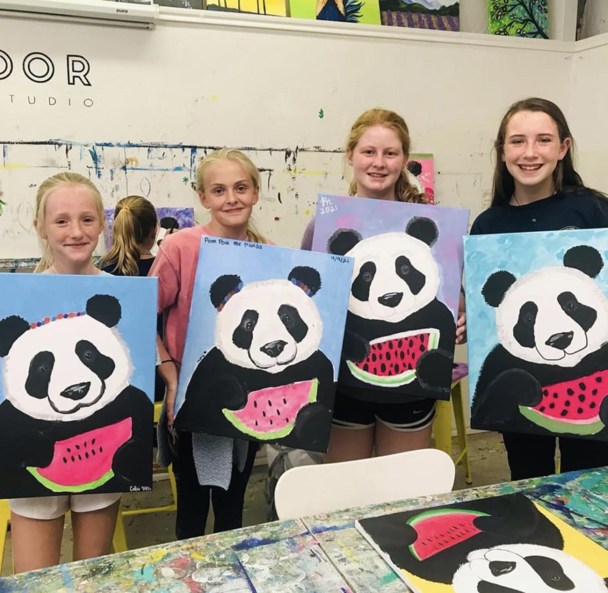Kids Painting Party- Panda Photo