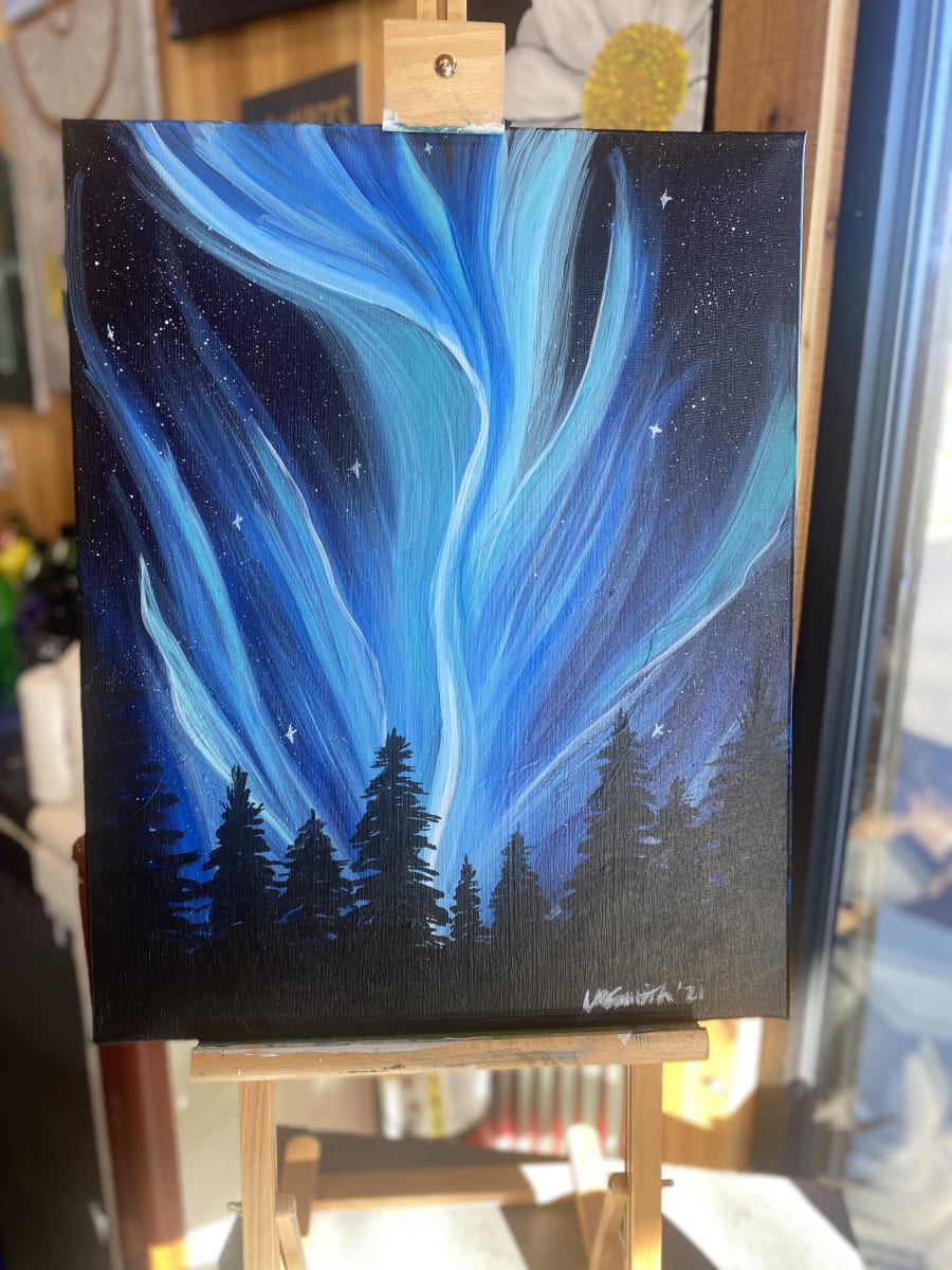Paint and Donuts Workshop - Winter Sky Photo
