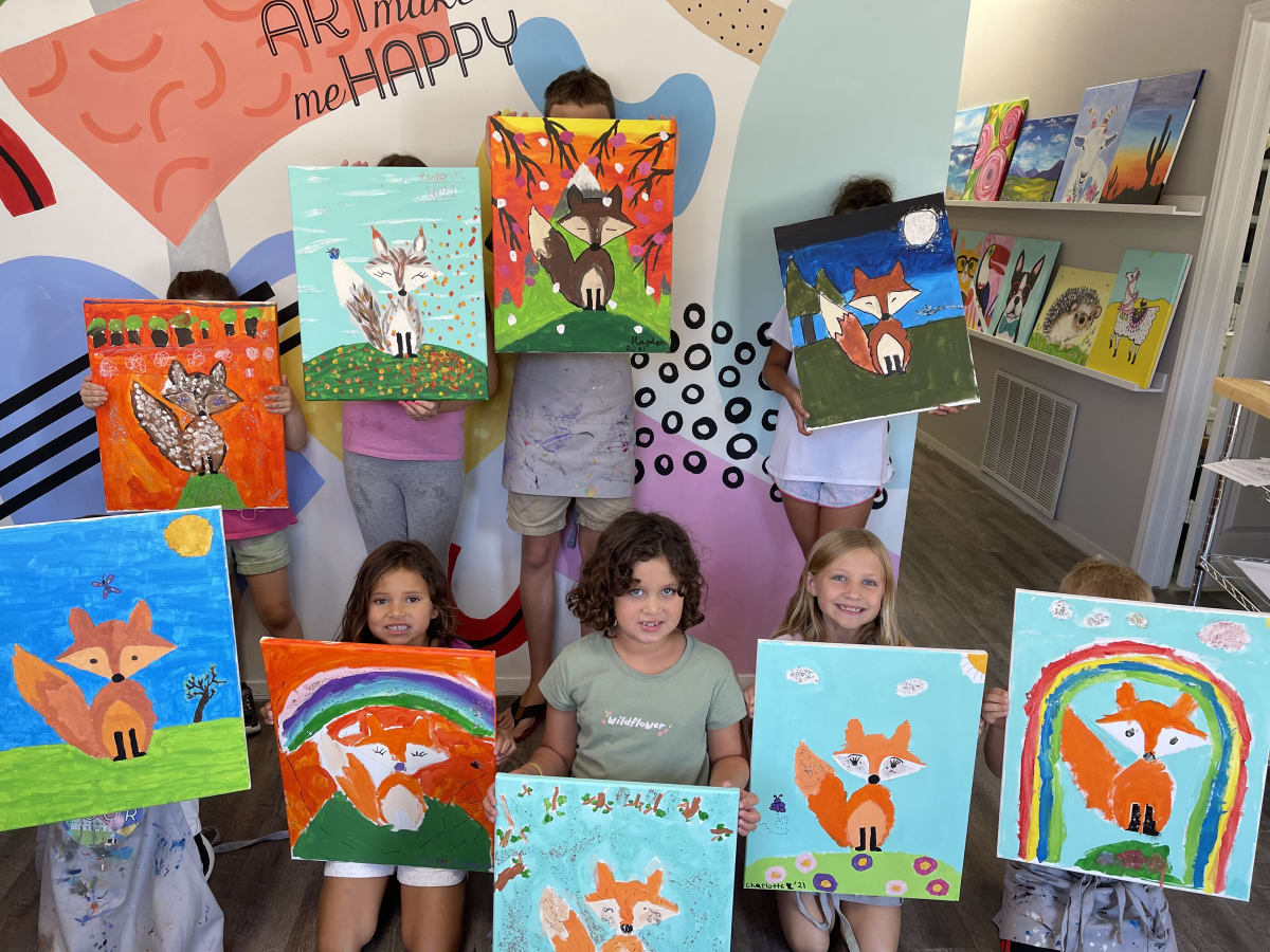 Kids Canvas Painting Party Photo