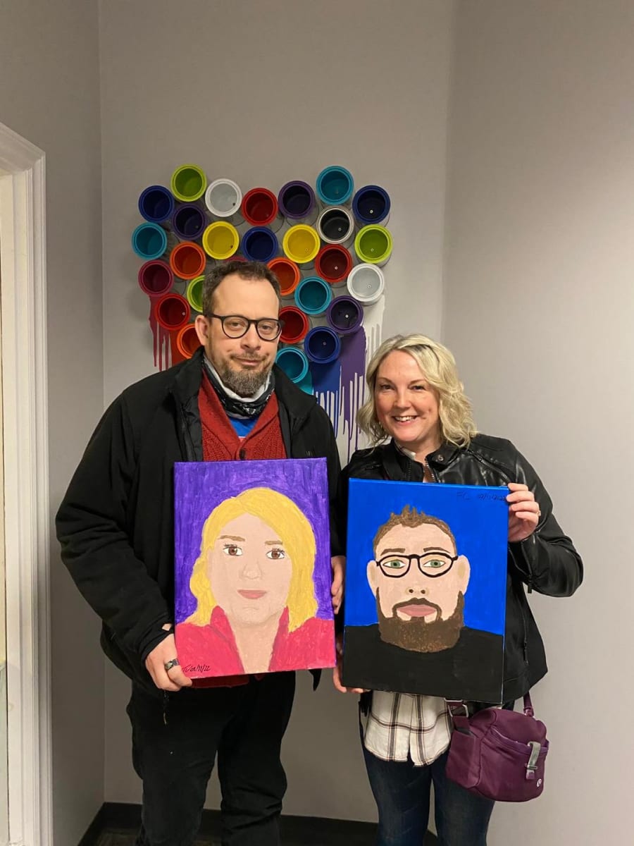 Paint Your Partner: Couples Portrait Class Photo