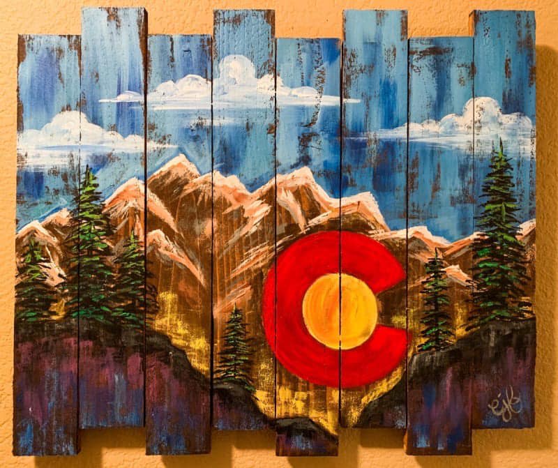 Rocky Mountain Wood Panel Class with Elyse Photo
