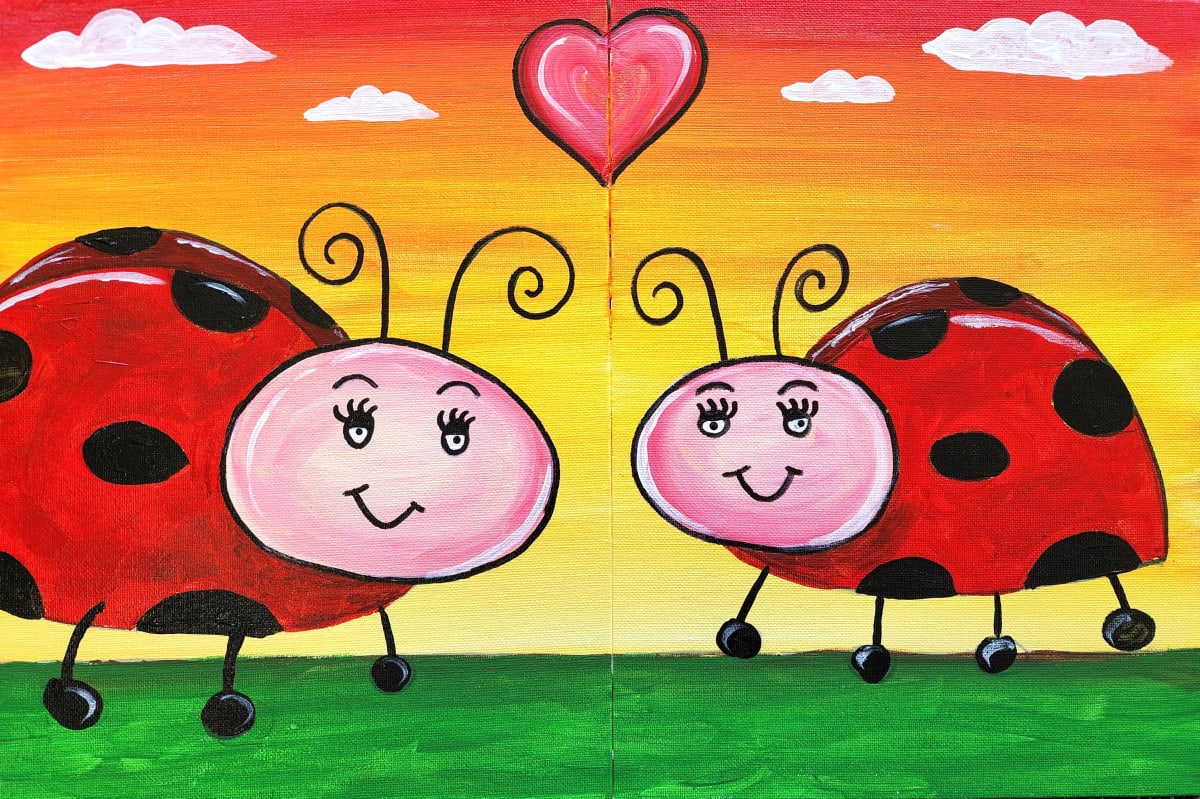 Mommy & Me Paint Party Ladybugs Photo