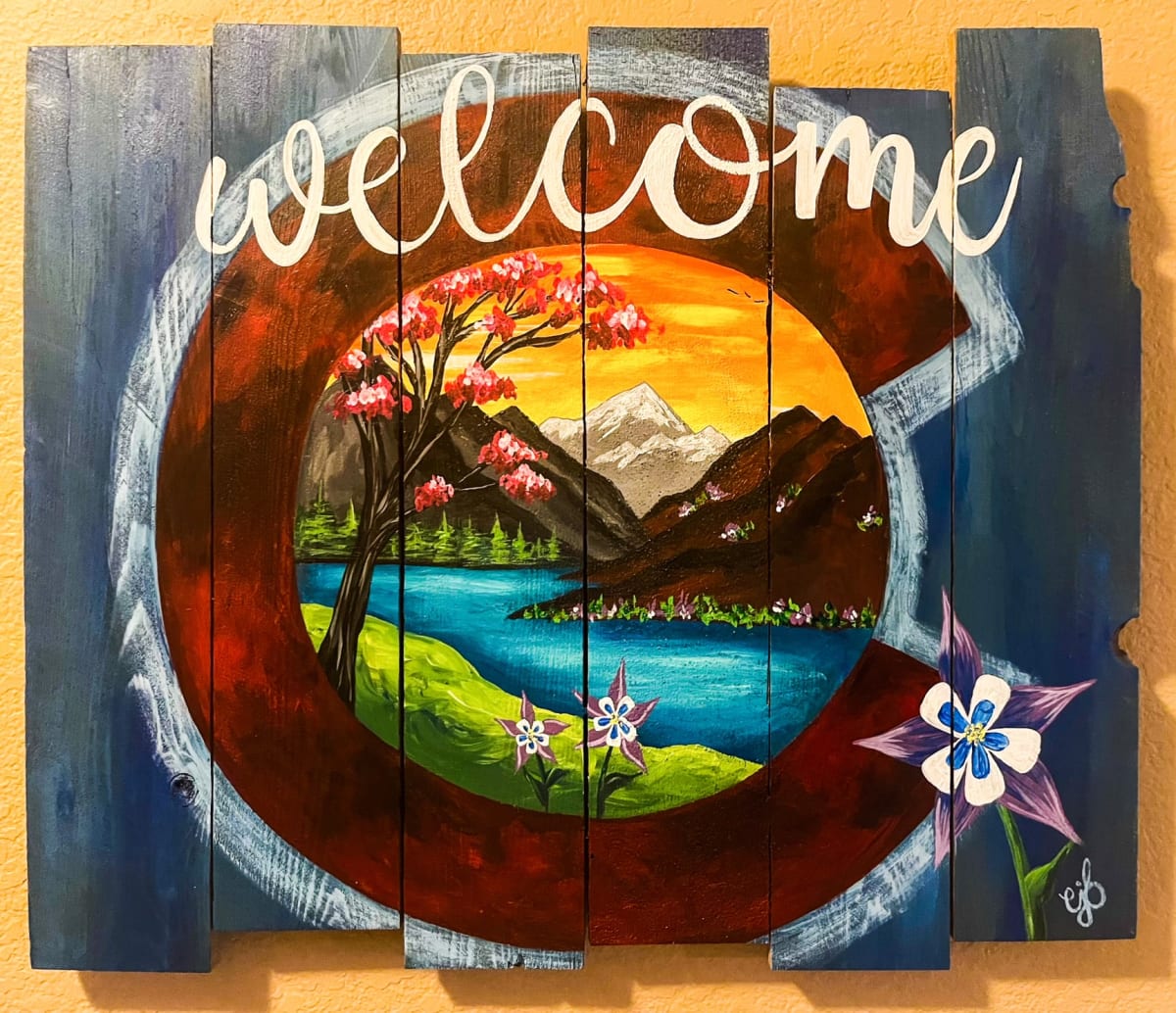 NEW! Welcome to Colorado Wood Panel with Emma Photo