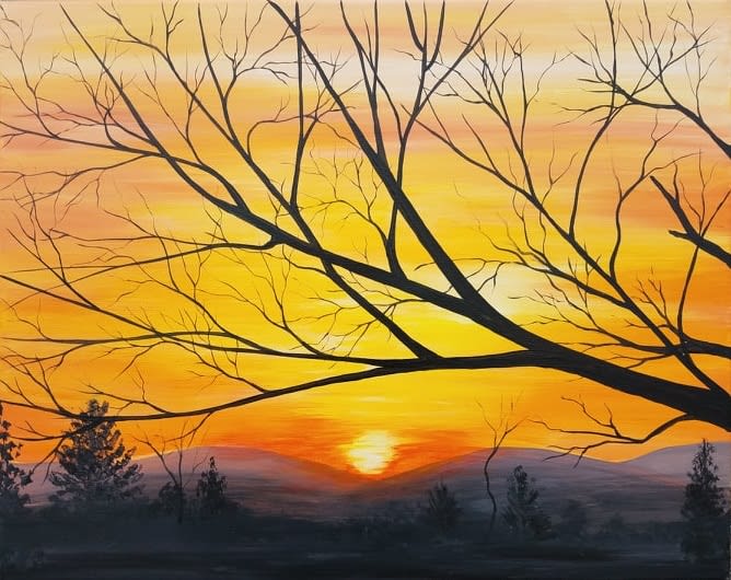 Backyard Sunset - Paint and Sip - Age 16+ Photo
