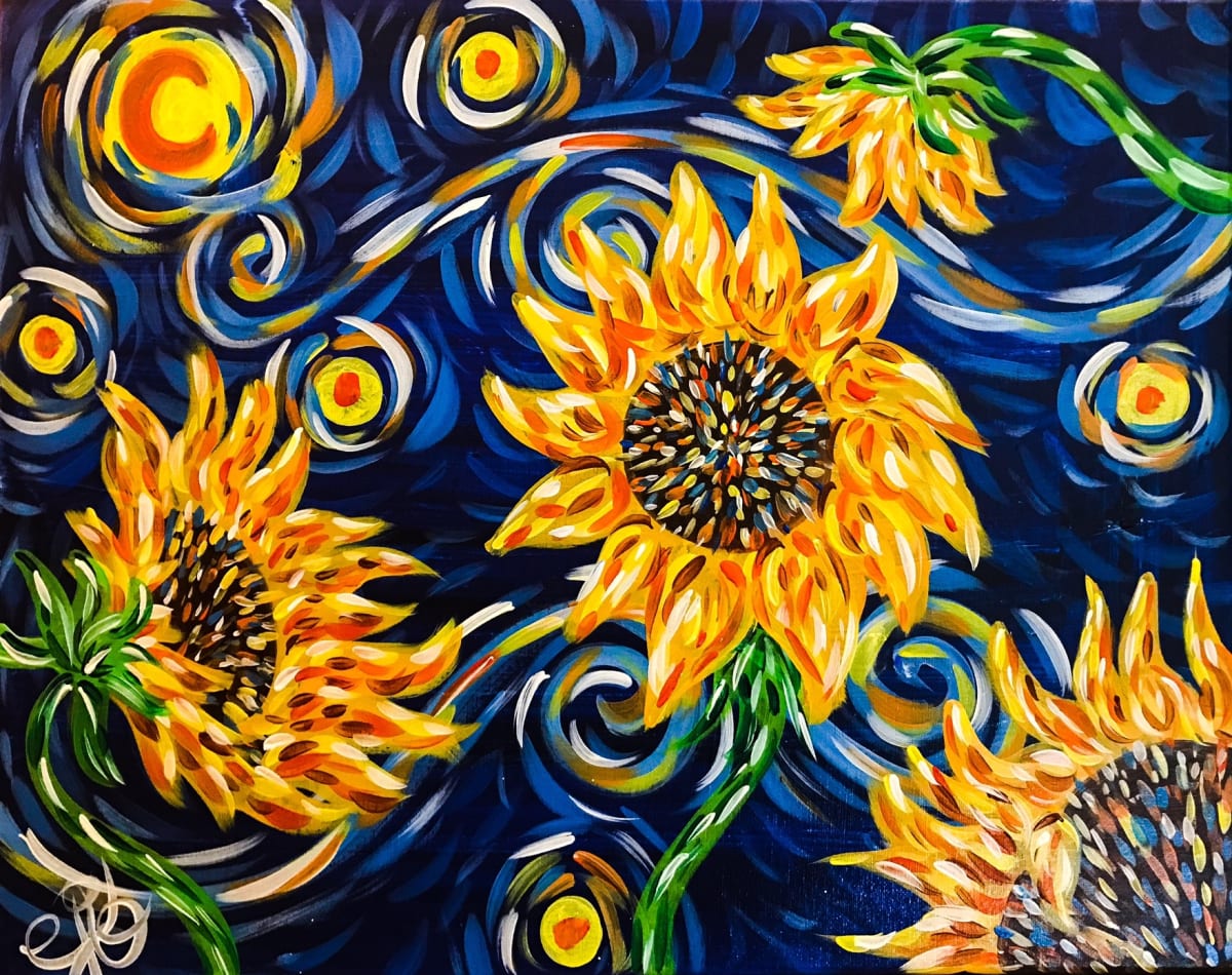 Starry Sunflowers with Emma Photo