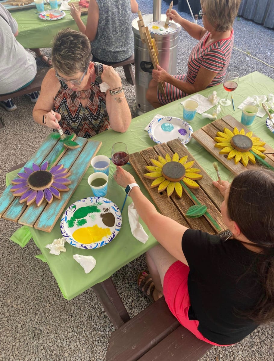 Rustic Sunflower, painting workshop Photo