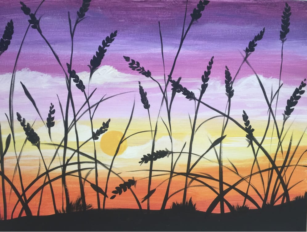 Art & Vino "Sunset Field" Photo