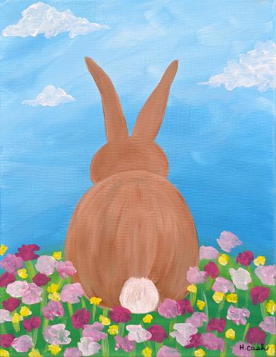 Bunny Butt Canvas Class with Heather EARS Fundraiser Photo