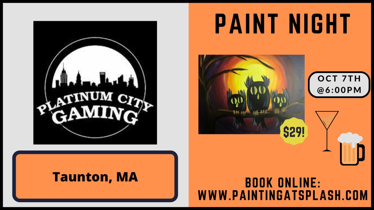 Paint Night at Platinum City Gaming with Bridget!👍👍👍 Photo