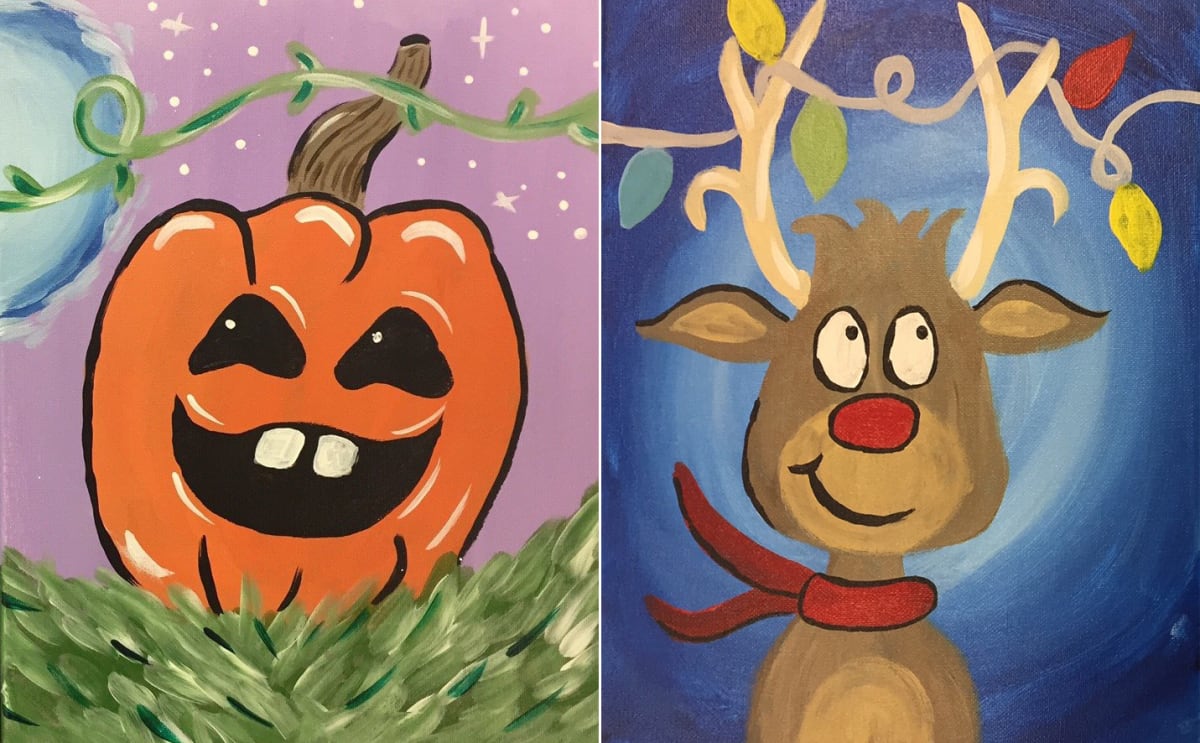 River Park Elementary FUNdraiser - Fall/Winter - Grape Kids Canvas Kits Photo