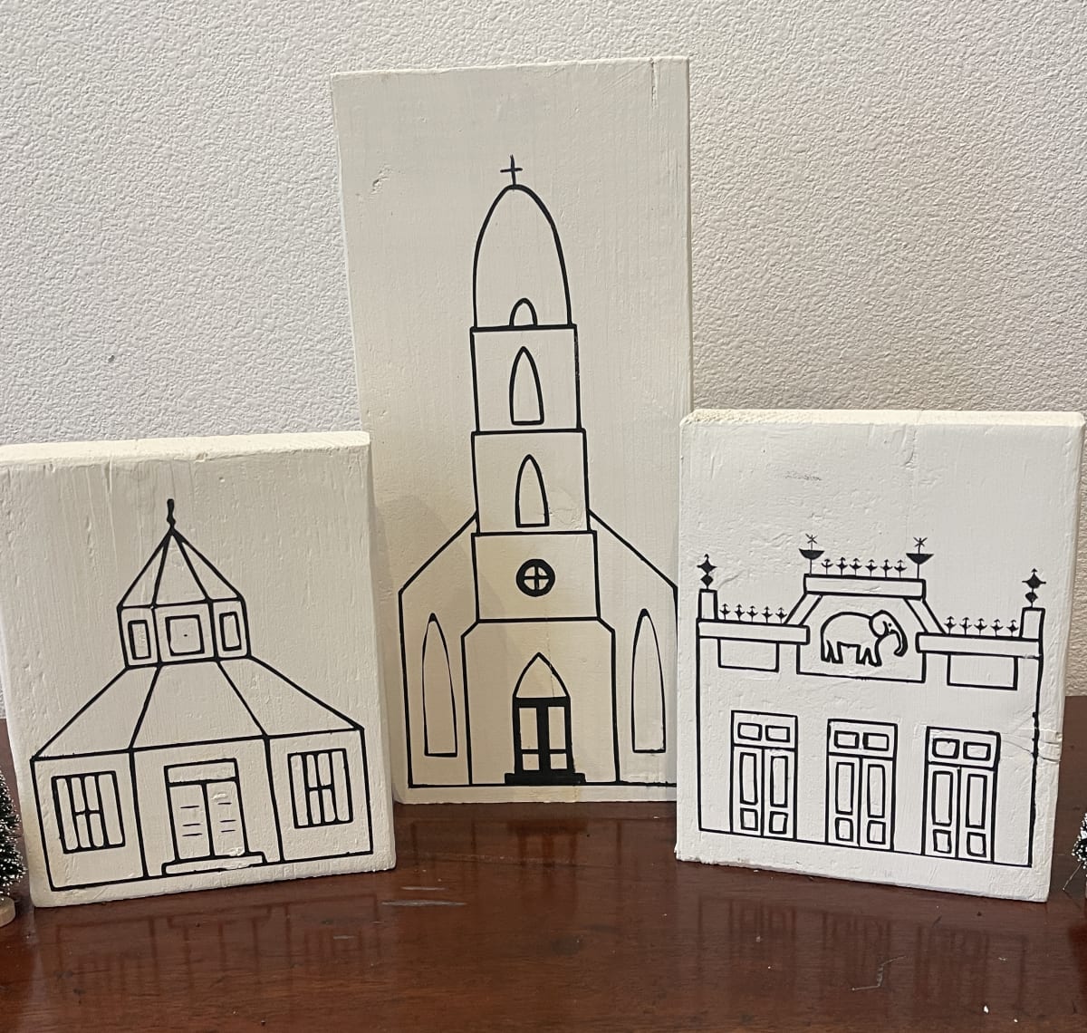 Fredericksburg Christmas Village Board Art Photo