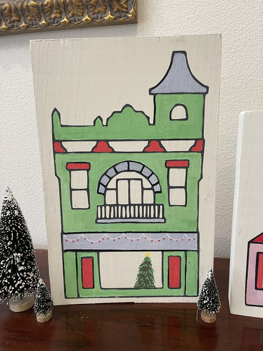 Fredericksburg Christmas Village Board Art Photo