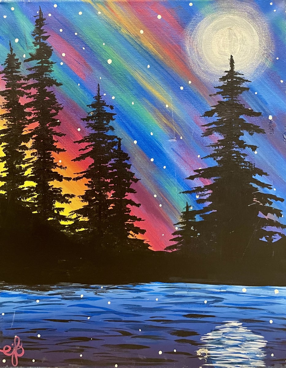 Northern Lights Lake Photo