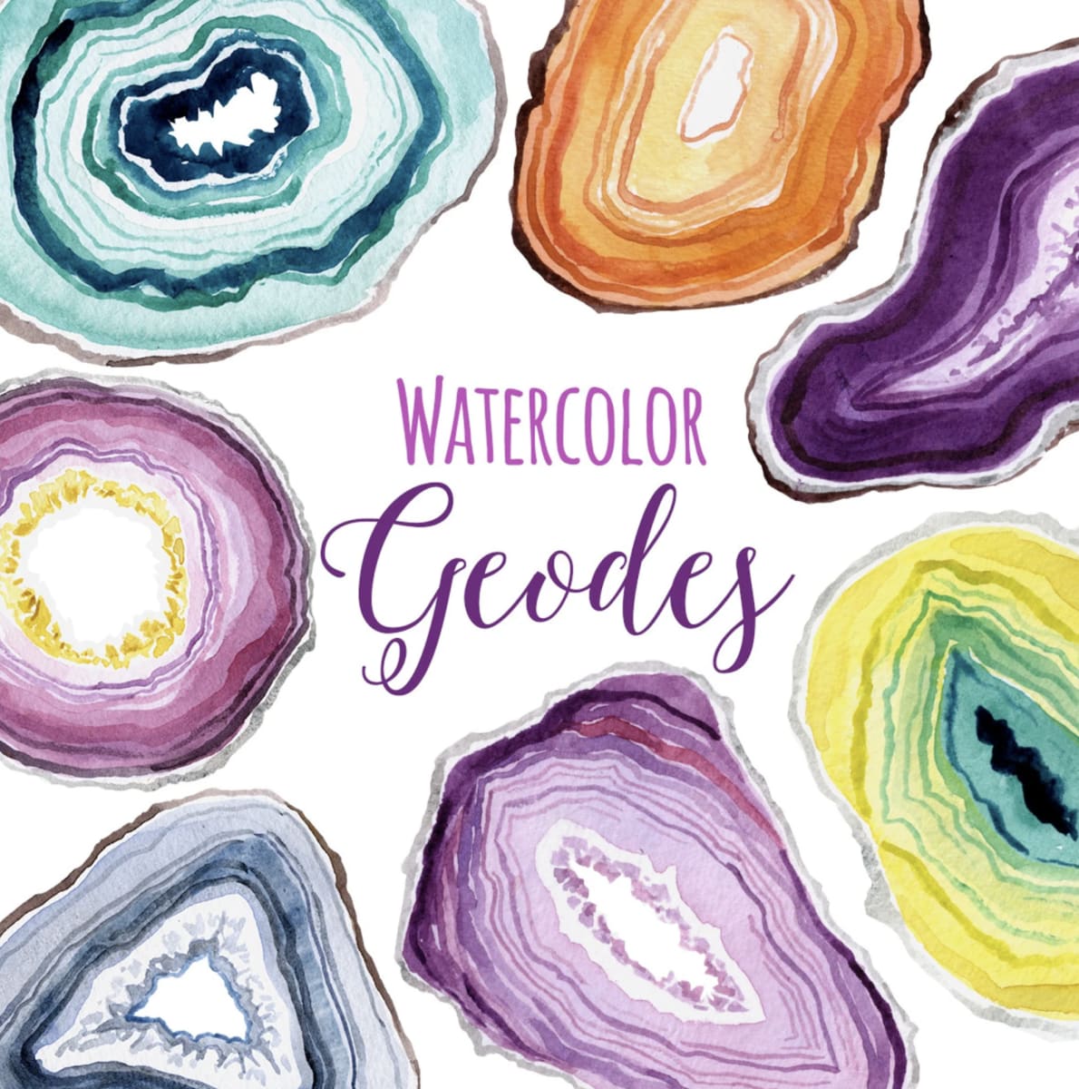 WATERCOLOR GEODES: Wednesday 2/15 • 6:15-7:30pm • Ages 8-12 Photo