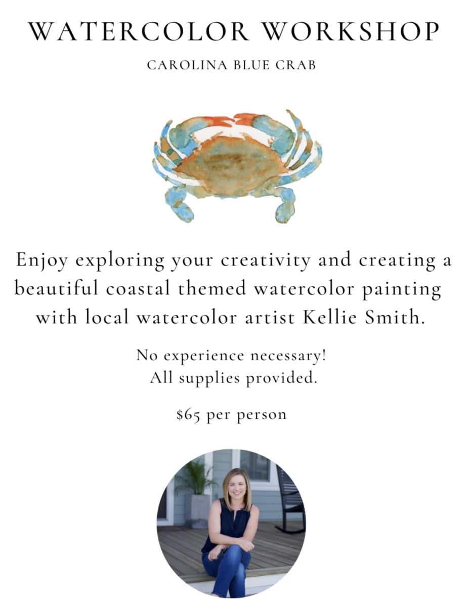 Watercolor Workshop - Carolina Blue Crab - Kellie Smith  Artist Photo