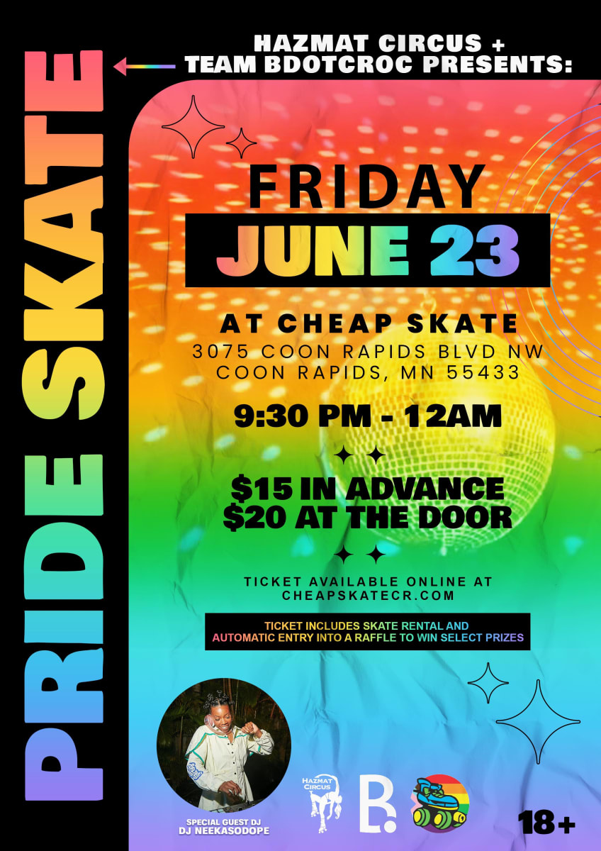Pride Skate - Ages 18+ (9:30pm - 12am) Photo