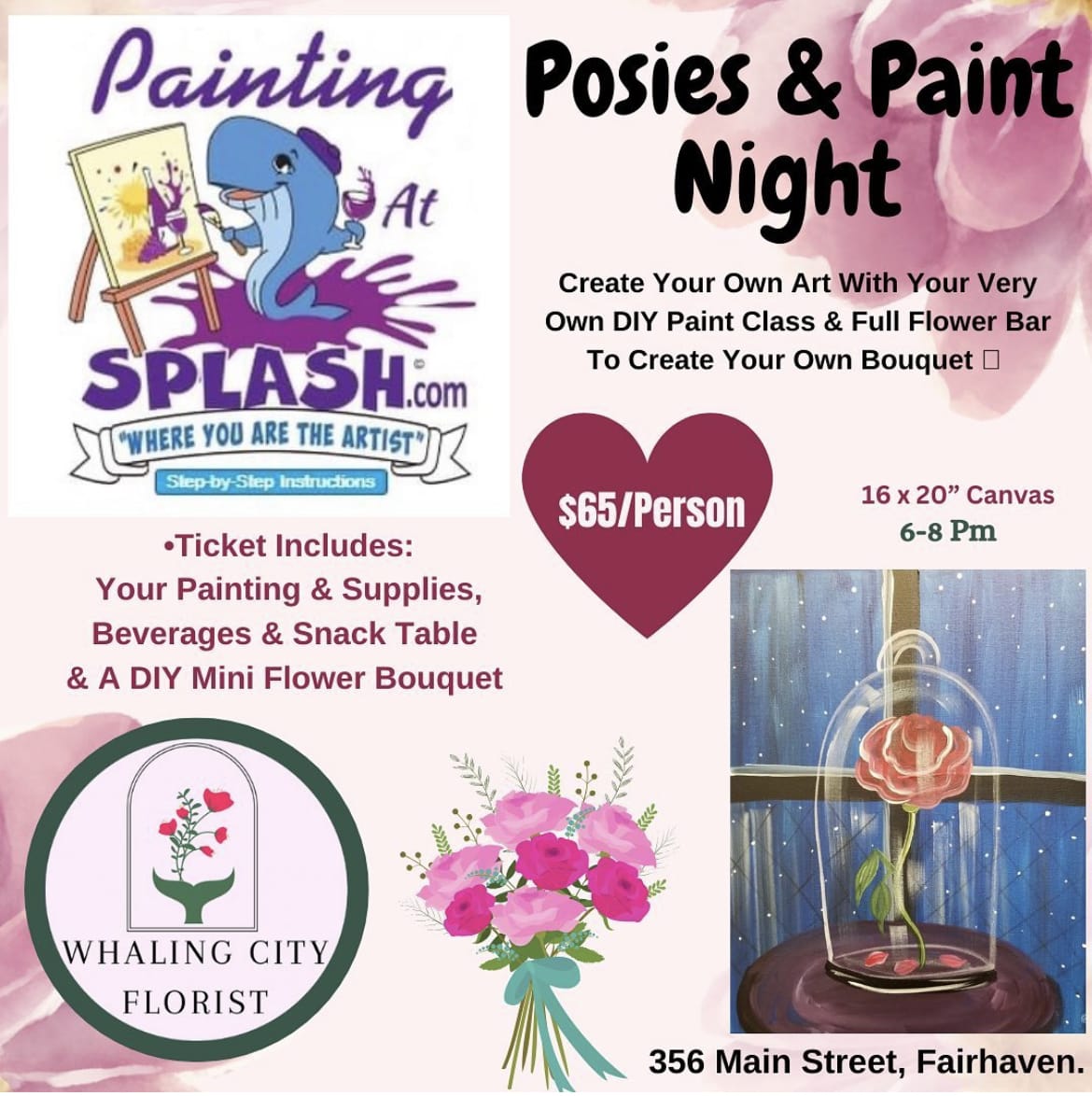 Paint Night at Whaling City Florist! (Book directly with them!) with Jill! 👍👍👍 Photo