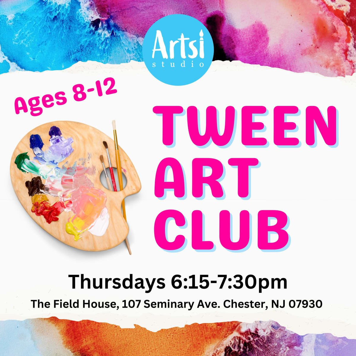 TWEEN ART CLUB • Thursdays • 6:15-7:30pm (Ages 8-12) Photo