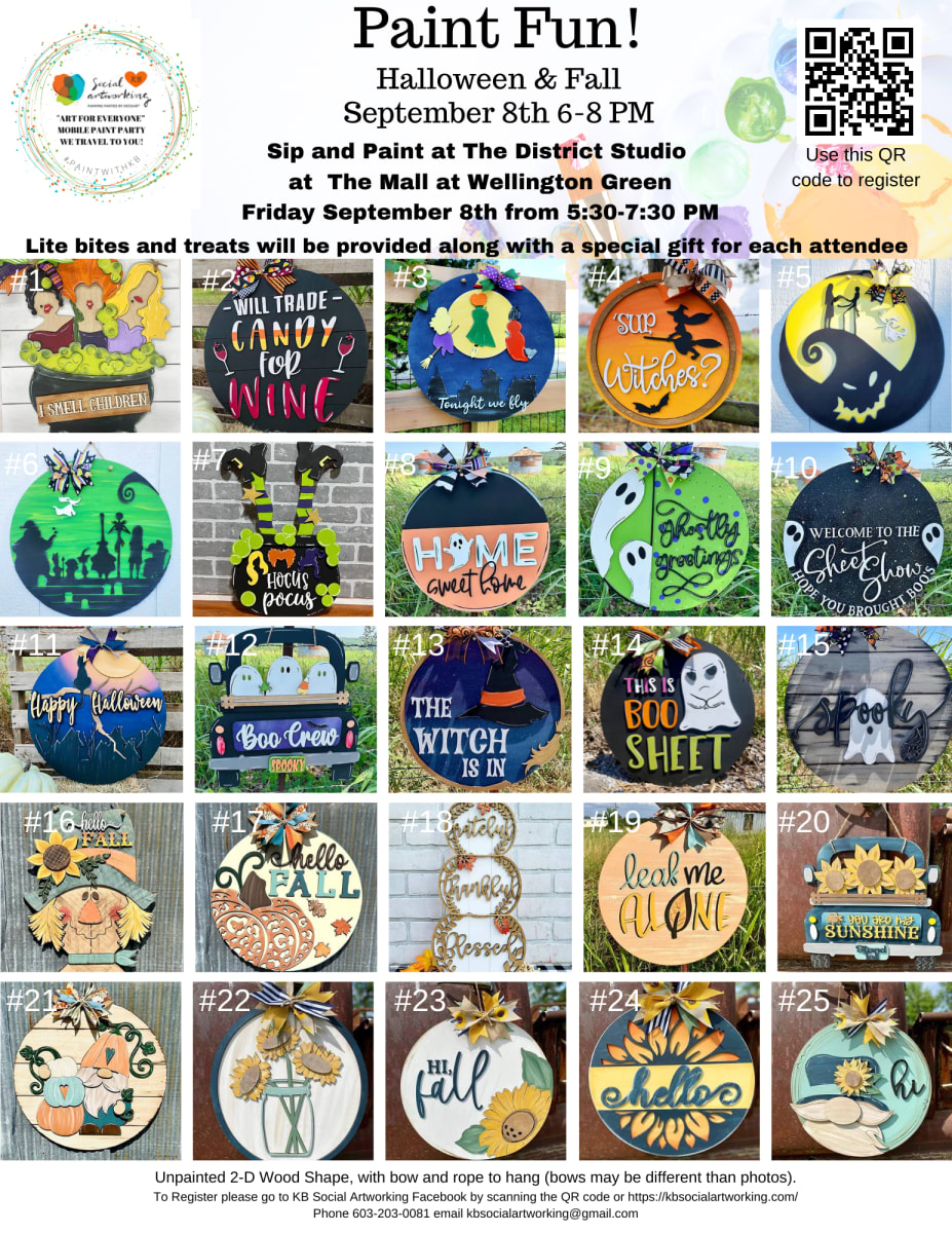 Paint & Sip The District Studio at The Wellington Green Mall Friday