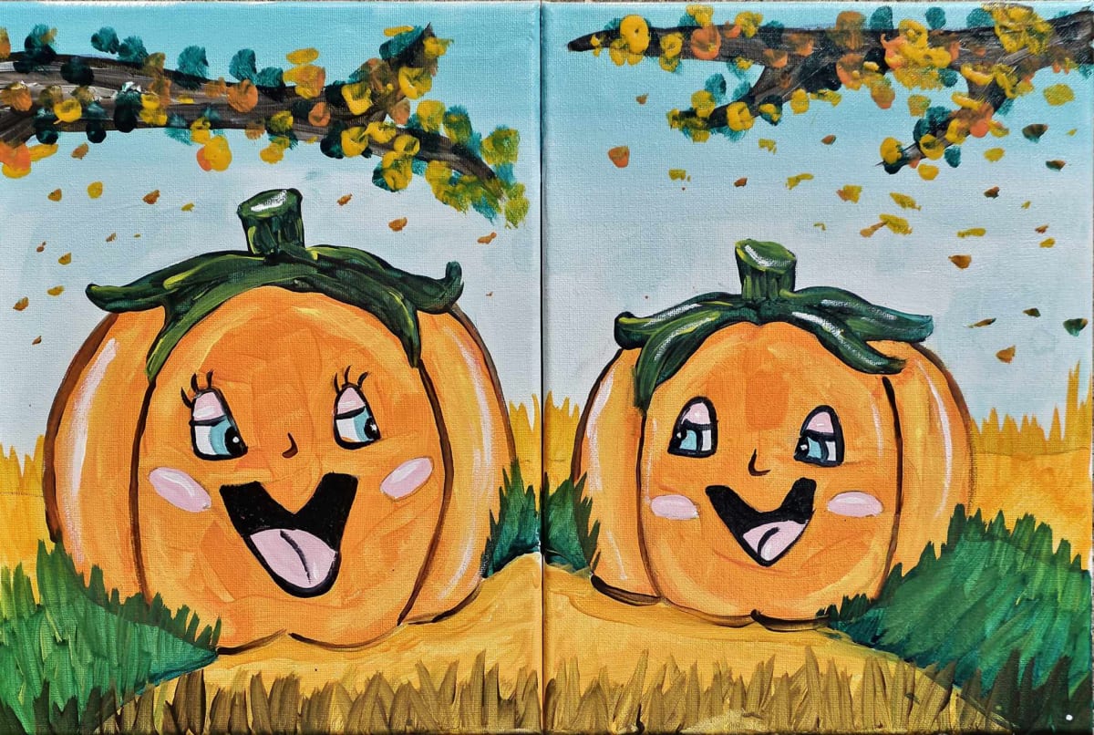 Mommy And Me Painting Class - Pumpkin Snuggles Photo