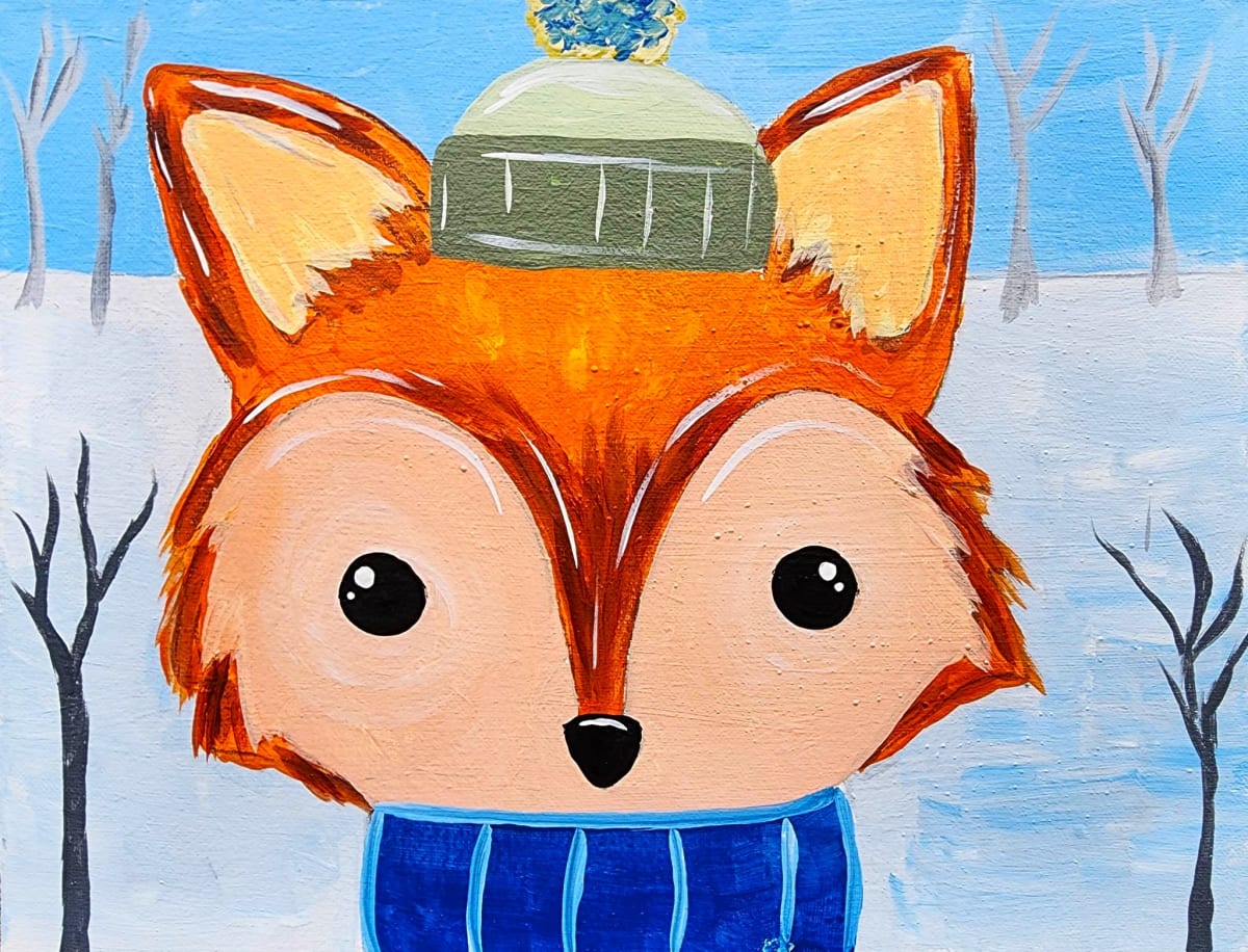 Winter Fox Kids Paint Party Photo