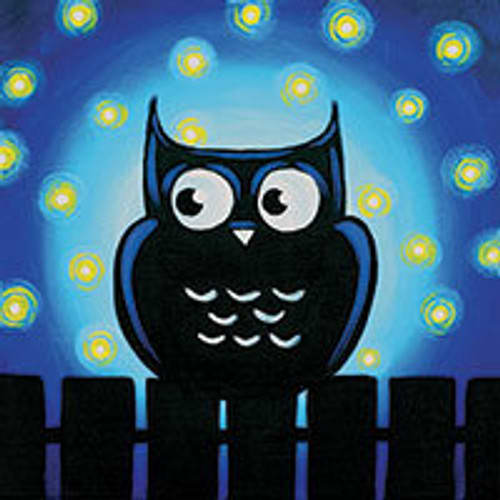 Big & Little Canvas: Starry Owls Photo