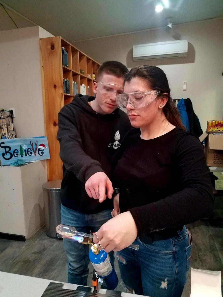 Blown Glass Party Photo