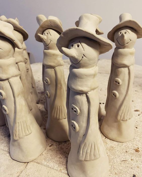 Clay Snowmen Photo